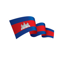 Cambodia flag, vector illustration