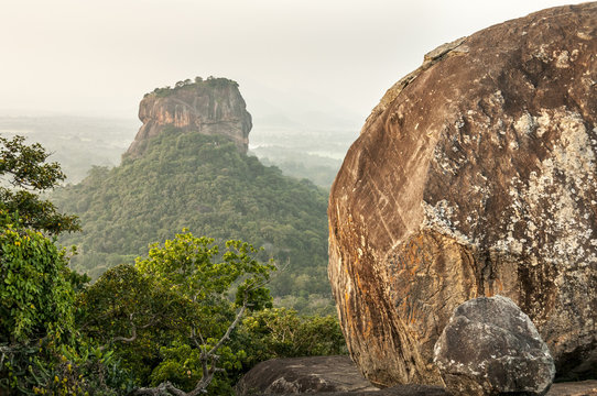 Sigiriya Rock from Pidurangala