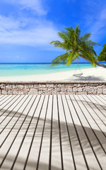 Strandterrasse auf den Malediven
