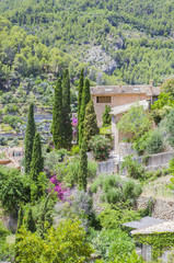 Deia, typical stone village in Majorca, Tramuntana mountain, Balearic islands, Spain