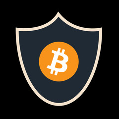 bitcoin safe logo icon vector design