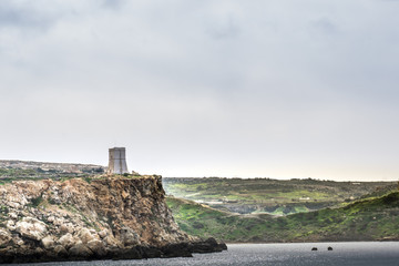 Fototapeta na wymiar Klif, wybrzeże, niedaleko Golden Bay, Malta