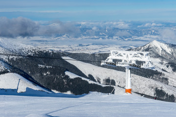 Ski resort in Low Tatra Mountains, Slovakia