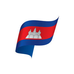 Cambodia flag, vector illustration