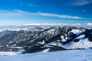 Ski resort in Low Tatra Mountains, Slovakia