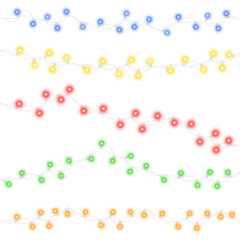 Vector illustration of Christmas lights isolated 