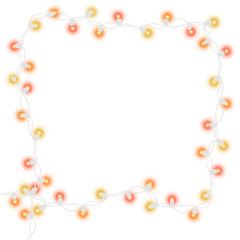 Christmas tree light string garland