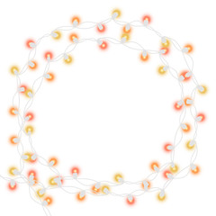 Obraz premium Christmas tree light string garland