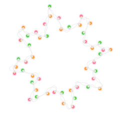 Fir tree star string light bulb garland 