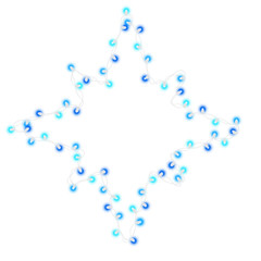 Fir tree star string light bulb garland 