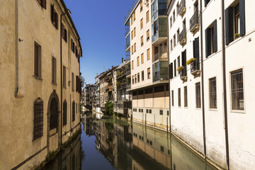 Fototapeta na wymiar The city canal San Massimo. Padua, Italy