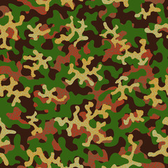 Camouflage pattern. Seamless. Military background. Soldier camouflage. Abstract seamless pattern for army, navy, hunting, fashion cloth textile. Colorful modern soldier style. Vector facric texture.