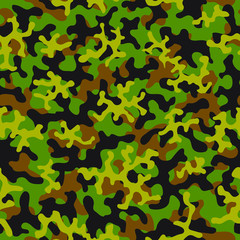 Seamless camouflage pattern.  Abstract military soldier background. Camouflage seamless pattern for army, navy, hunting, fashion cloth textile. Colorful modern soldier style. Vector facric texture.
