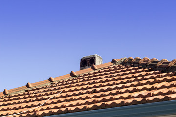 Architectural scene of house roof tile