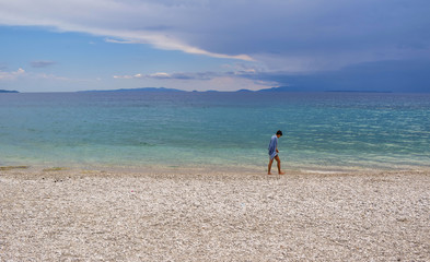 Beach of Kineta, Greece.