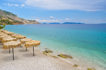 Umbrellas on the beach.