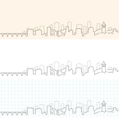 Minneapolis Hand Drawn Skyline