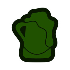 Beer mug with foam icon