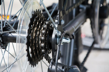 Fototapeta premium Hinteres Zahnrad eines Fahrrades