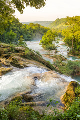 Fototapeta na wymiar Agua Azul Waterfall