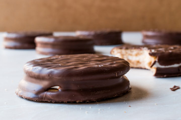 Chocolate Covered Marshmallow Biscuits.