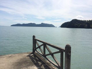 View of the ocean and islands
