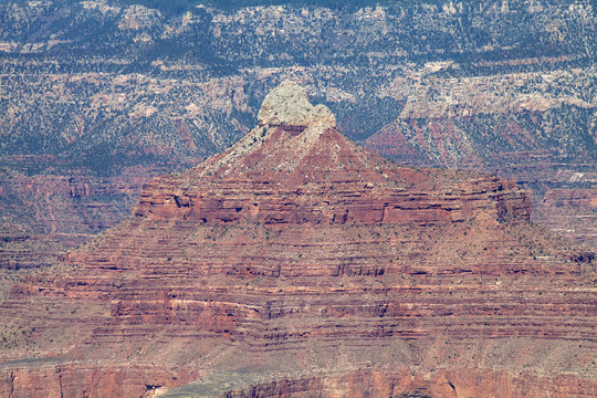 The unique shapes of the rocks at the Grand Canyon