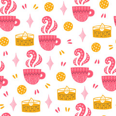 Seamless hygge scandinavian pattern