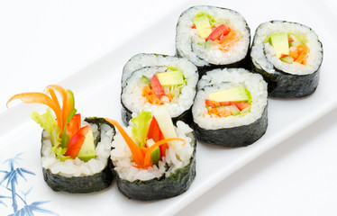 vegetarian sushi rolls