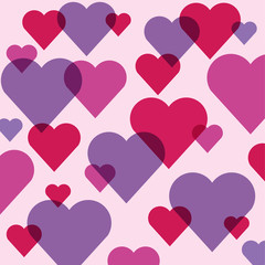 Valentine's Day Romantic Hearts Background Illustration