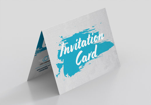 Folded Invitation Card Layout 1