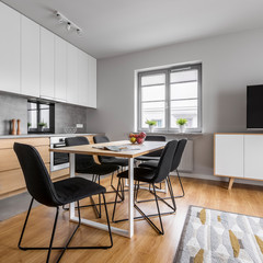New loft kitchen with table
