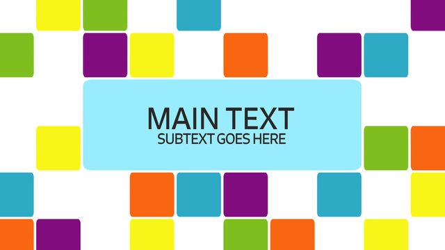 Bright Flip Down Squares Title