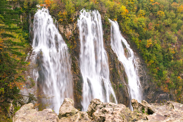 Fototapeta na wymiar Waterfalls, Plitvice National Park, Croatia