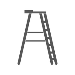 Isolated ladder silhouette