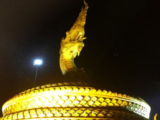 Dragon statue on Karon beach. Thailand.