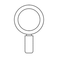 uncolored magnifiying glass  vector illustration