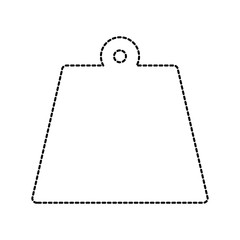 uncolored bag sticker  vector illustration