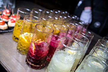 Non-alcoholic cocktails. Freshes ice catering