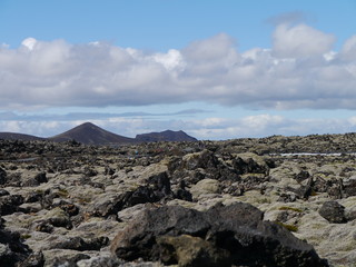 Fototapeta na wymiar Altes Moos auf isländischen Hügeln