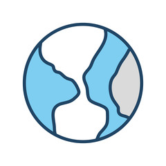 Fototapeta premium colored planet earth vector illustration