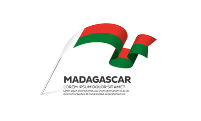 Madagascar flag background