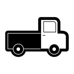 monochromatic van  vector illustration