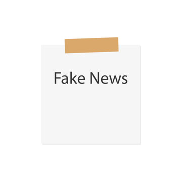 notebook paper with fake news- vector illustration