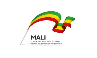 Mali flag background