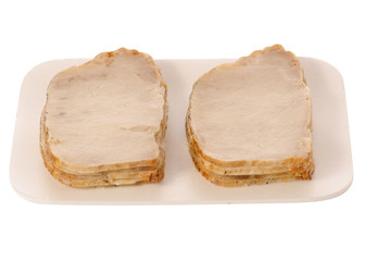 Sliced beef meat baked