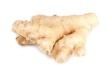  Fresh ginger root isolated on white background