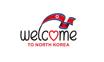 North Korea flag background