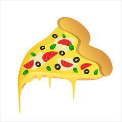 Piece of vegetarian pizza