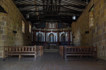 The Church of Santa Barbara Barichara Colombia